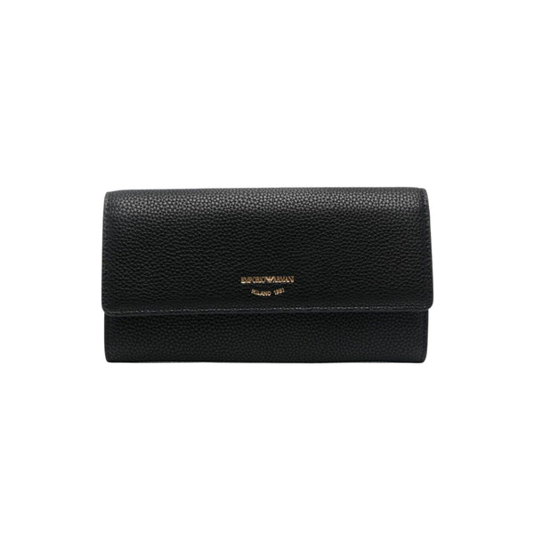 Portafoglio Donna con patta Nero Emporio Armani- Francavilla Moda